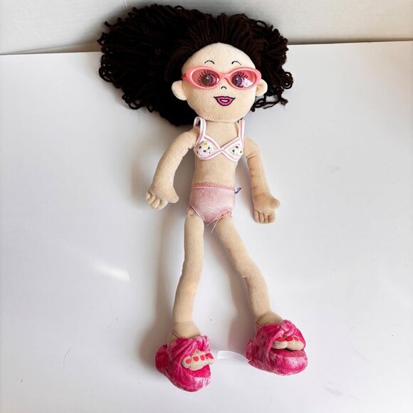 Build A Bear Friends 2B Made Doll Soft Plush Brown Curly Hair - Picture 2 of 4